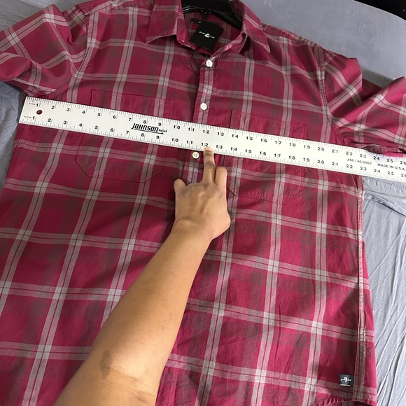 7 For All Mankind Checked Shirts Men Size L - Picture 10 of 12
